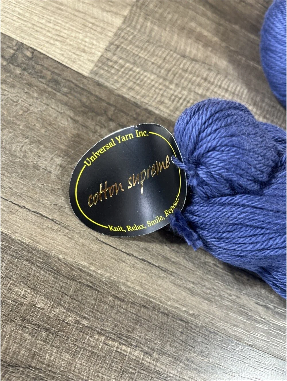 Universal Cotton Supreme WORSTED 100% Cotton Yarn 2 Navy 1 Blush 180yds Each